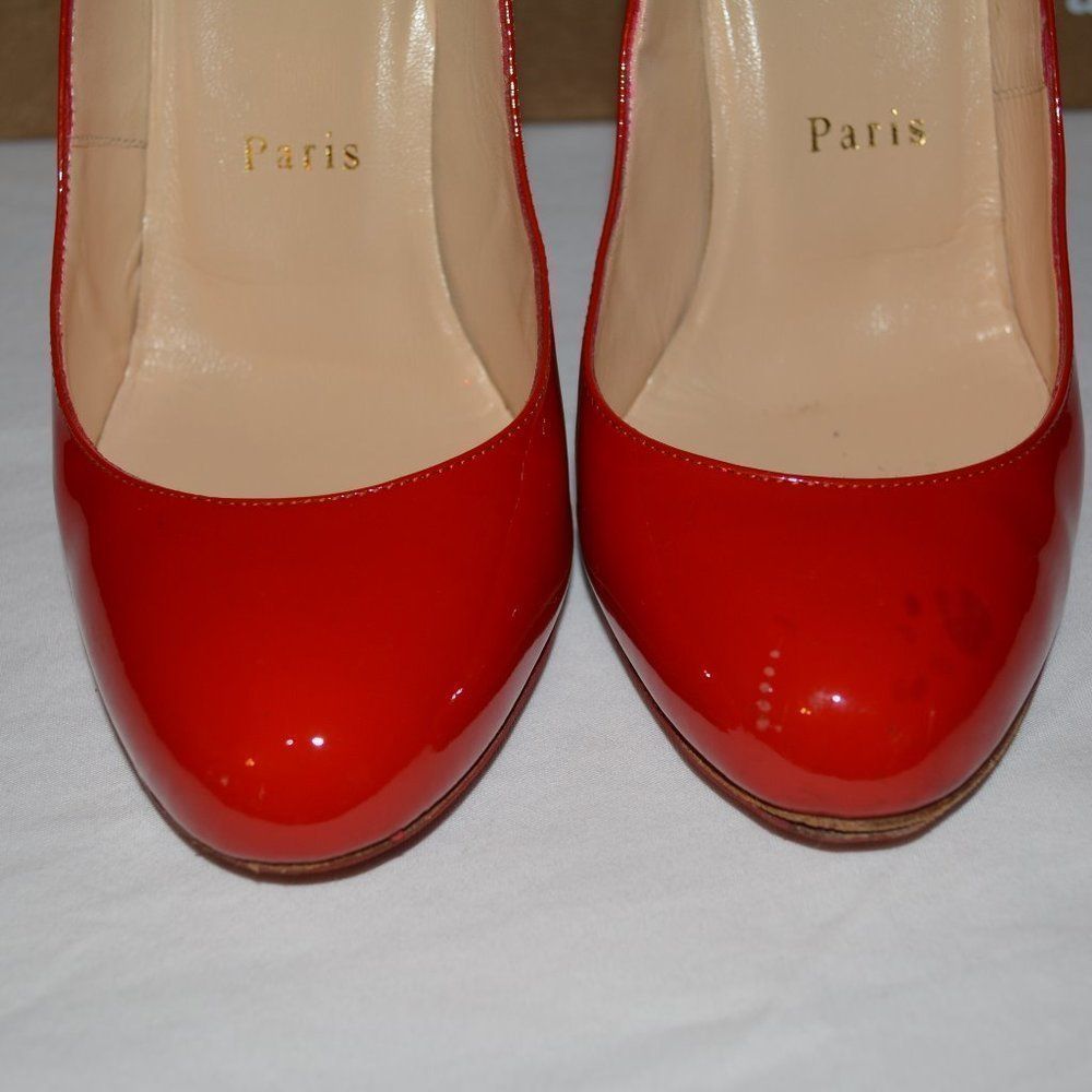 𝅺CHRISTIAN Louboutin Red Fifille 100 Patent Calf - Picture 16 of 16